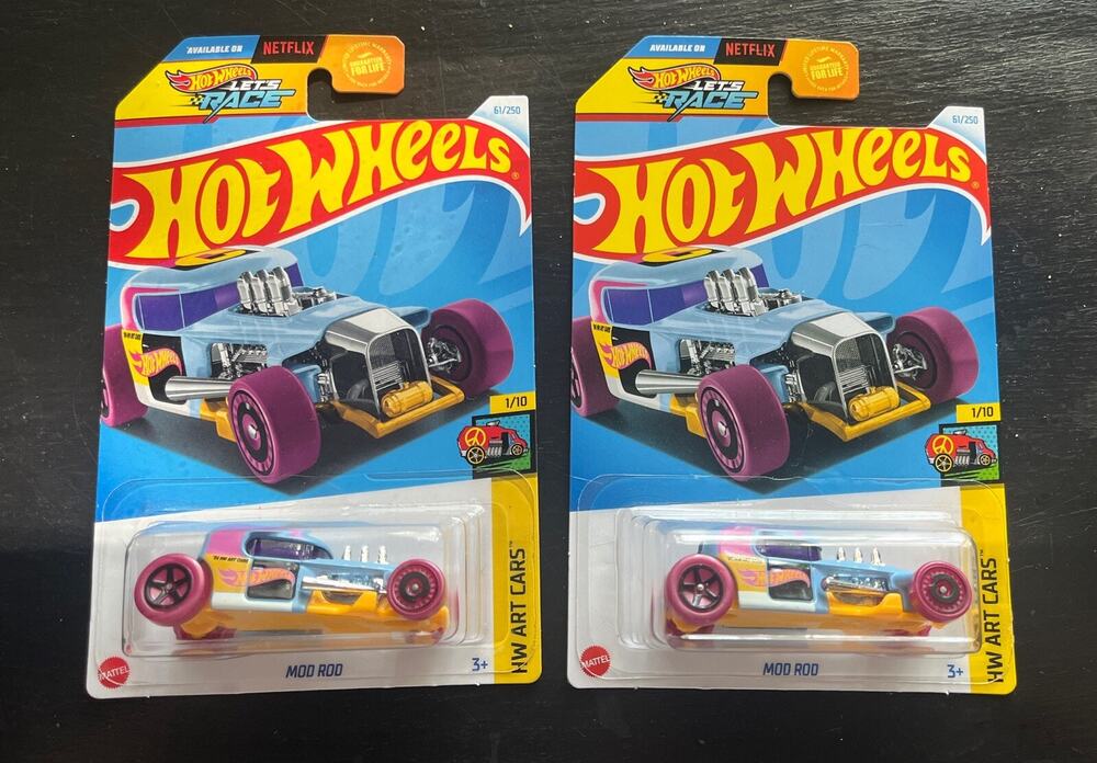 2024 Hot Wheels Netflix Let’s Race mod rod 1/10 61 /250 Lot X2